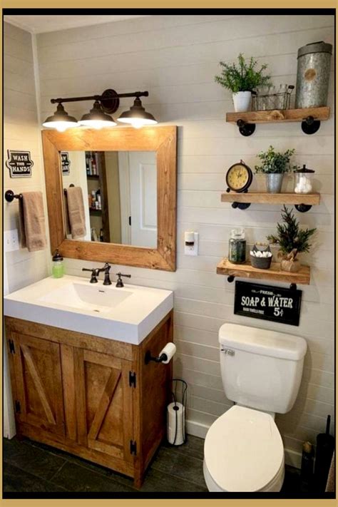 rustic bathroom wall decor|rustic outhouse decor for bathroom.